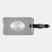シルバーグリッターフレームラゲージタグ ラゲッジタグ (裏面横)