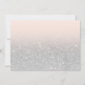 シルバーグリッターフレーム赤面グラデーションフォトSweet 16 招待状 (裏面)