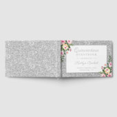 シルバーグリッターフローラキンセアニラ15誕生日 ゲストブック (全面)