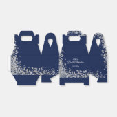 シルバーグリッターブライダルシャワーお気に入りボックス フェイバーボックス (折り畳みなし)