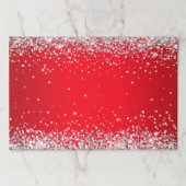 シルバーグリッターブライトレッドグラデーション ペーパーパッド (正面)