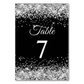 シルバーグリッターブラックエレガント書道 テーブルナンバー (裏面)