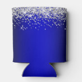 シルバーグリッターブラックグラデーションブルー50誕生日 缶クーラー (裏面)