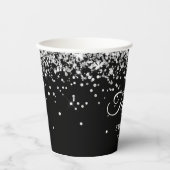 シルバーグリッターブラックスウィート16 紙コップ (正面)