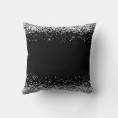 シルバーグリッターブラックネーム クッション (裏面)