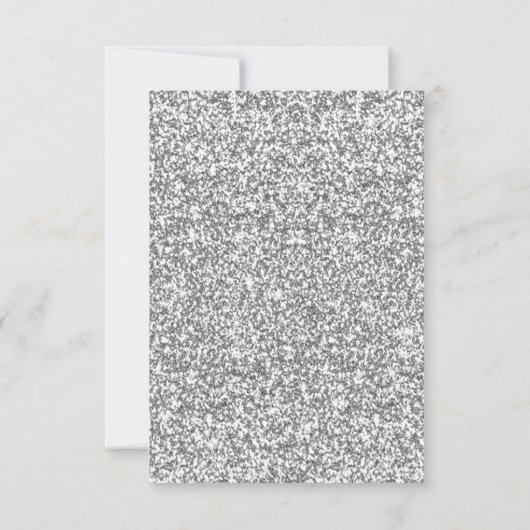 シルバーグリッターブラックハートテーブル座席表 招待状 (裏面)