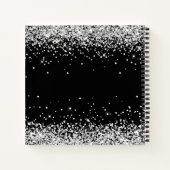 シルバーグリッターブラック50th誕生日ゲスト ノートブック (裏面)