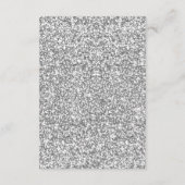 シルバーグリッターブラック&ホワイトハート結婚ズ詳細 エンクロージャーカード (裏面)