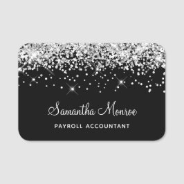 シルバーグリッターブラック 名札