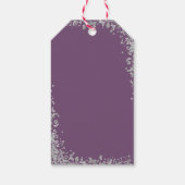 シルバーグリッタープラムパープルファースト聖餐式 ギフトタグ (裏面)