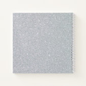 シルバーグリッターベーグル愛犬家カスタムモノグラム ノートブック (裏面)