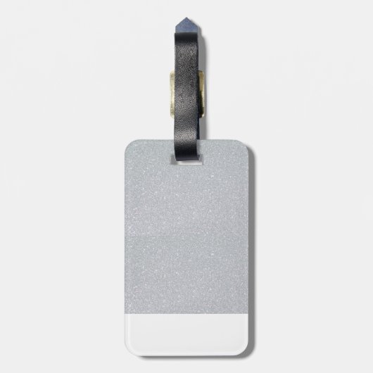 シルバーグリッターベーグル愛犬家カスタムモノグラム ラゲッジタグ (裏面縦)