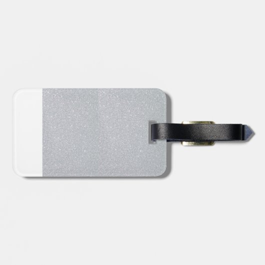 シルバーグリッターベーグル愛犬家カスタムモノグラム ラゲッジタグ (裏面横)