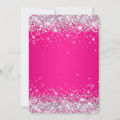 シルバーグリッターホットピンクグラデーション30歳の誕生日 招待状 (裏面)