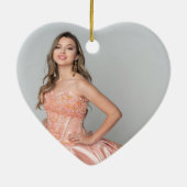 シルバーグリッターホットピンクMis XV Anos名写真 セラミックオーナメント (裏面)