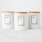 シルバーグリッターホワイト製品ラベルLadybugロゴ フードラベル (ボトル)