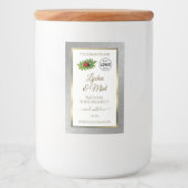 シルバーグリッターホワイト製品ラベルLadybugロゴ フードラベル (正面)