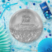 シルバーグリッターボール紙プレート ペーパープレート (パーティー)