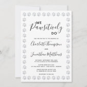 シルバーグリッターポープリントズ結婚式招待状 招待状 (正面)