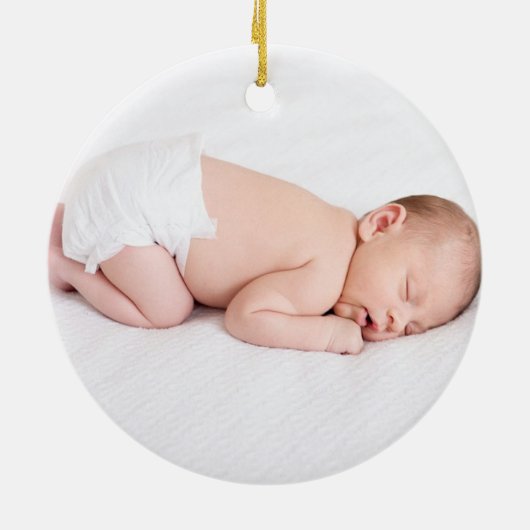 シルバーグリッターマイ初めてのクリスマスセラミックオーナメント セラミックオーナメント (裏面)