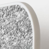 シルバーグリッターミントグリーングラデーションスクリプモダント ピックルボールラケット (左詳細)