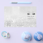 シルバーグリッターメイクアップアイズブローズラッシュブルーズリーフレット チラシ (シングル)