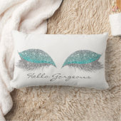 シルバーグリッターメイクアップラッシュゴージャス ランバークッション (ブランケット)