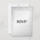 シルバーグリッターメニューRSVP 出欠カード (裏面)