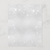 シルバーグリッターモダンスクリプト結婚式招待状 (裏面)