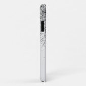 シルバーグリッターモノグラムネームラグジュアリーガーリー Case-Mate iPhoneケース (裏面/右)