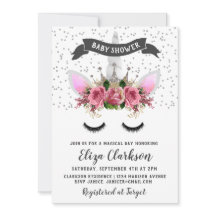 シルバーグリッターユニコーンプリンセスベビーシャワー