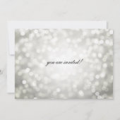 シルバーグリッターライエレガントトブライダルシャワー 招待状 (裏面)