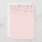 シルバーグリッターライトピンクファースト聖餐式 招待状 (裏面)