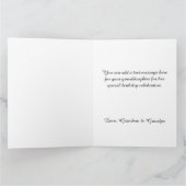 シルバーグリッターライトピンクフォイルビッグハッピーバースデー カード (内部)