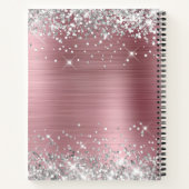 シルバーグリッターライトピンクフォイルブライダルシャワーゲスト ノートブック (裏面)
