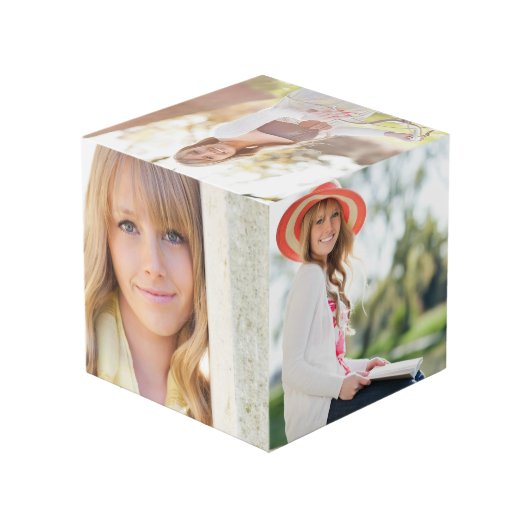 シルバーグリッターライトピンクフォイルMis XVアニョス写真 フォトキューブ (裏面アングル)