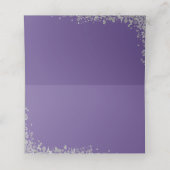 シルバーグリッターラベンダーパープルファースト聖餐式 プレイスカード (内部開封)