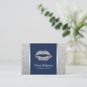 シルバーグリッターリップス化粧アーティストアポイントメント 予約カード (スタンド正面)