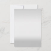 シルバーグリッタールックウェディングRSVPカード 出欠カード