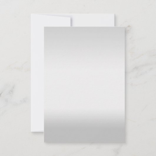 シルバーグリッタールックウェディングRSVPカード 出欠カード (裏面)