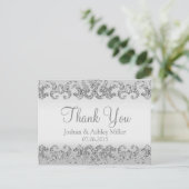 シルバーグリッタールックサンキュー ポストカード (スタンド正面)