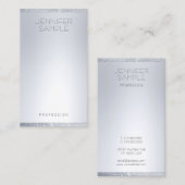 シルバーグリッタールックモダンミニマリストテンプレート 名刺 (正面/裏面)