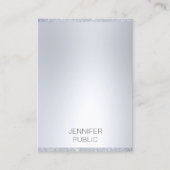 シルバーグリッタールックモダンミニマルプロフェッショナル 名刺 (正面)
