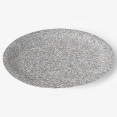 シルバーグリッタールック紙プレート ペーパープレート (アングル)