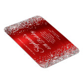 シルバーグリッターレッドフォイル40thバースデーキープサケ マグネット (右側)