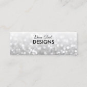 シルバーグリッターロゴSNSイヤリングディスプレイB スキニー名刺 (正面)