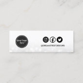 シルバーグリッターロゴSNSイヤリングディスプレイB スキニー名刺 (裏面)