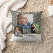 シルバーグリッターワール最高のズグランマフォトコラージュ クッション (ブランケット)
