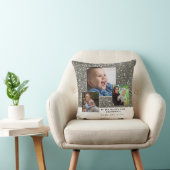 シルバーグリッターワール最高のズグランマフォトコラージュ クッション (椅子)