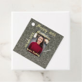 シルバーグリッター写真20th誕生日の追加の名前の日付 フェイバータグ (インサイチュ)